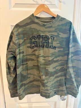 Girl Skateboards Arch Camo embroidered Crew Sweatshirt